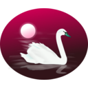 download Swan clipart image with 135 hue color