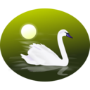 download Swan clipart image with 225 hue color