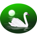 download Swan clipart image with 270 hue color