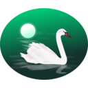 download Swan clipart image with 315 hue color