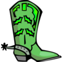 download Cowboy Boot clipart image with 90 hue color