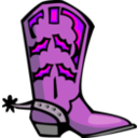 download Cowboy Boot clipart image with 270 hue color