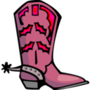 download Cowboy Boot clipart image with 315 hue color