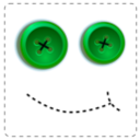 download Buttons clipart image with 90 hue color