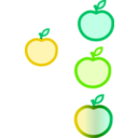 download Apple clipart image with 45 hue color