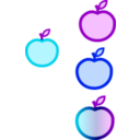 download Apple clipart image with 180 hue color