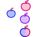 download Apple clipart image with 225 hue color