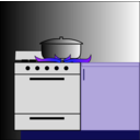 download Pot On Stove clipart image with 225 hue color