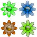download Gloss Flowers 1 clipart image with 90 hue color