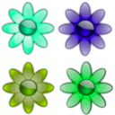 download Gloss Flowers 1 clipart image with 135 hue color