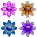 download Gloss Flowers 1 clipart image with 270 hue color