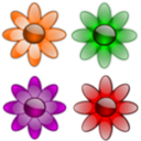 download Gloss Flowers 1 clipart image with 0 hue color