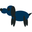 download Dog clipart image with 180 hue color