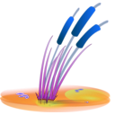download Reed clipart image with 180 hue color