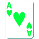 download White Deck Ace Of Hearts clipart image with 135 hue color