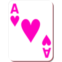 download White Deck Ace Of Hearts clipart image with 315 hue color