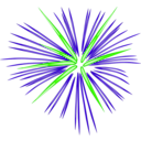 download Blue Fireworks clipart image with 45 hue color