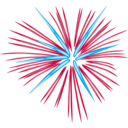 download Blue Fireworks clipart image with 135 hue color
