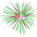 download Blue Fireworks clipart image with 270 hue color