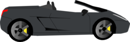 Black Cabrio Side View