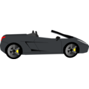 Black Cabrio Side View