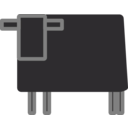 download Square Cow clipart image with 135 hue color