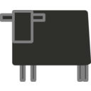 download Square Cow clipart image with 270 hue color