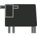 download Square Cow clipart image with 315 hue color