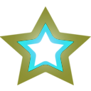 download Star Icon clipart image with 180 hue color