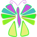 download Butterfly Icon clipart image with 90 hue color