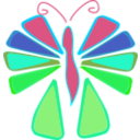 download Butterfly Icon clipart image with 135 hue color