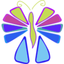 download Butterfly Icon clipart image with 225 hue color