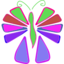 download Butterfly Icon clipart image with 270 hue color