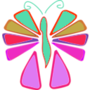 download Butterfly Icon clipart image with 315 hue color