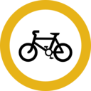 download Roadsign No Cycles clipart image with 45 hue color