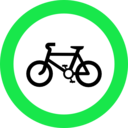 download Roadsign No Cycles clipart image with 135 hue color