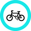 download Roadsign No Cycles clipart image with 180 hue color
