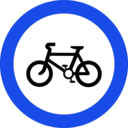 download Roadsign No Cycles clipart image with 225 hue color