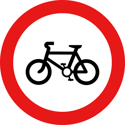 Roadsign No Cycles
