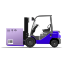 download Orange Forklift Loader With Box clipart image with 225 hue color