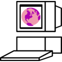 download Computerglobe clipart image with 180 hue color