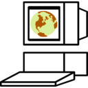 download Computerglobe clipart image with 270 hue color