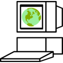 download Computerglobe clipart image with 315 hue color
