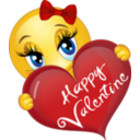 download Happy Valentine Girl Smiley Emoticon clipart image with 0 hue color