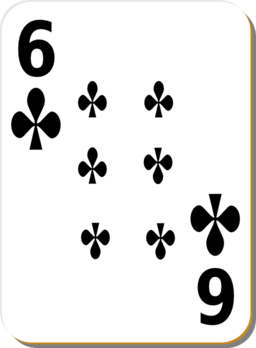 White Deck 6 Of Clubs