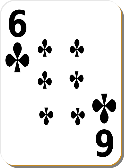 White Deck 6 Of Clubs