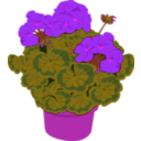download Geramium In A Pot clipart image with 270 hue color