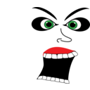 download Scream Evil Face clipart image with 0 hue color