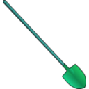 download Round Point Shovel clipart image with 135 hue color