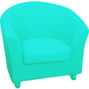 download Single Sofa clipart image with 135 hue color